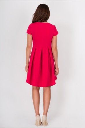Sukienka A088 - Kolor/wzór: Czerwony