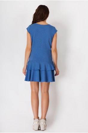 Sukienka A094 - Kolor/wzór: Niebieski