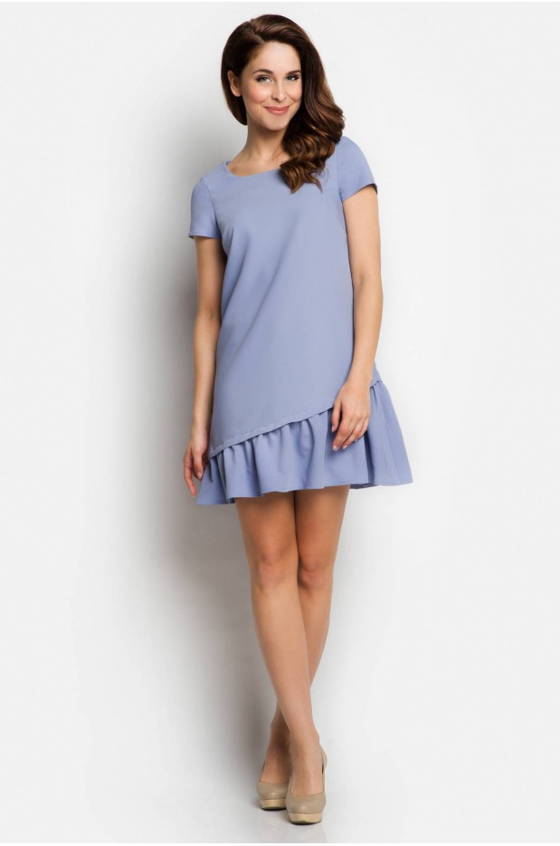 Sukienka A100 - Kolor/wzór: Niebieski