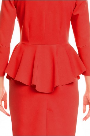 Sukienka A132 - Kolor/wzór: Czerwony