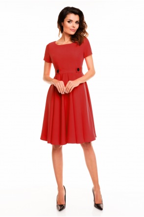 Sukienka A135 - Kolor/wzór: Czerwony