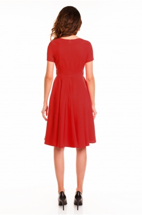 Sukienka A135 - Kolor/wzór: Czerwony