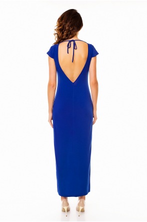 Sukienka A136 - Kolor/wzór: Niebieski