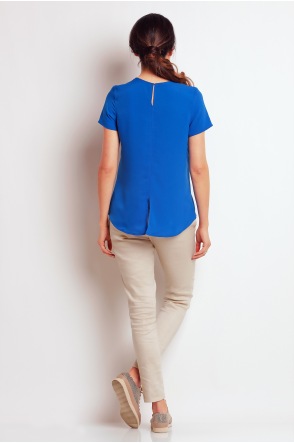 Bluzka A138 - Kolor/wzór: Niebieski