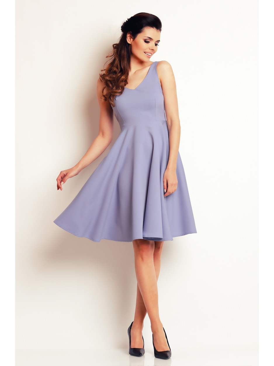Sukienka A139 - Kolor/wzór: Jasnoniebieski - przód