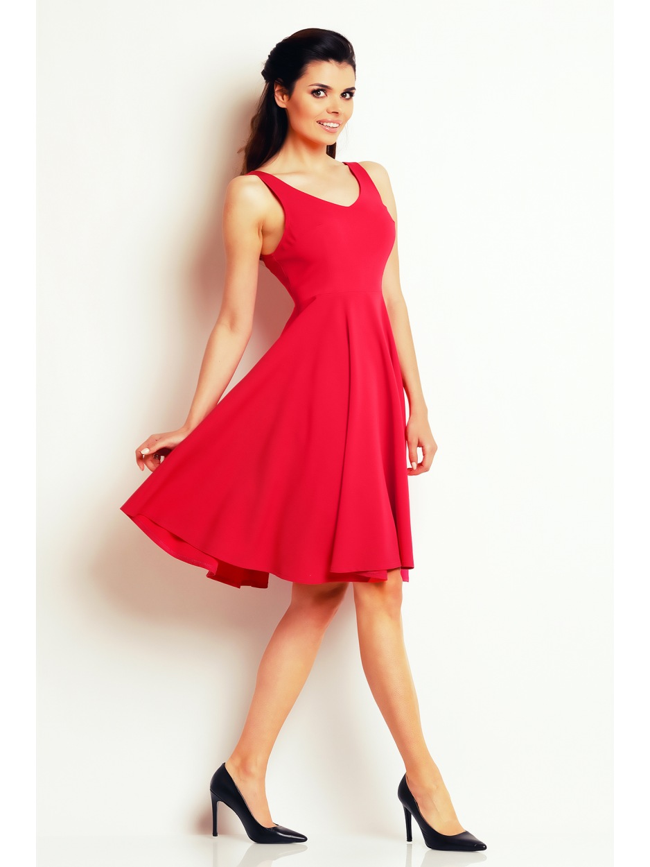 Sukienka A139 - Kolor/wzór: Róż - tył
