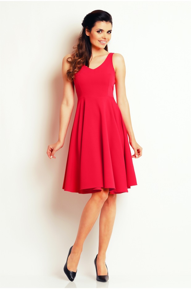 Sukienka A139 - Kolor/wzór: Róż - przód