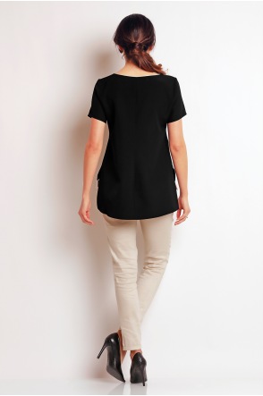 Bluzka A140 - Kolor/wzór: Czarny