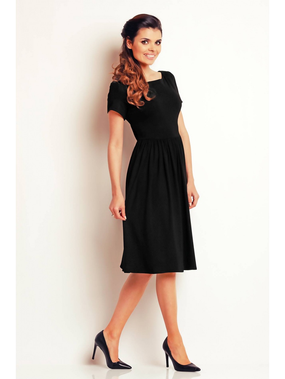Sukienka A141 - Kolor/wzór: Czarny - tył