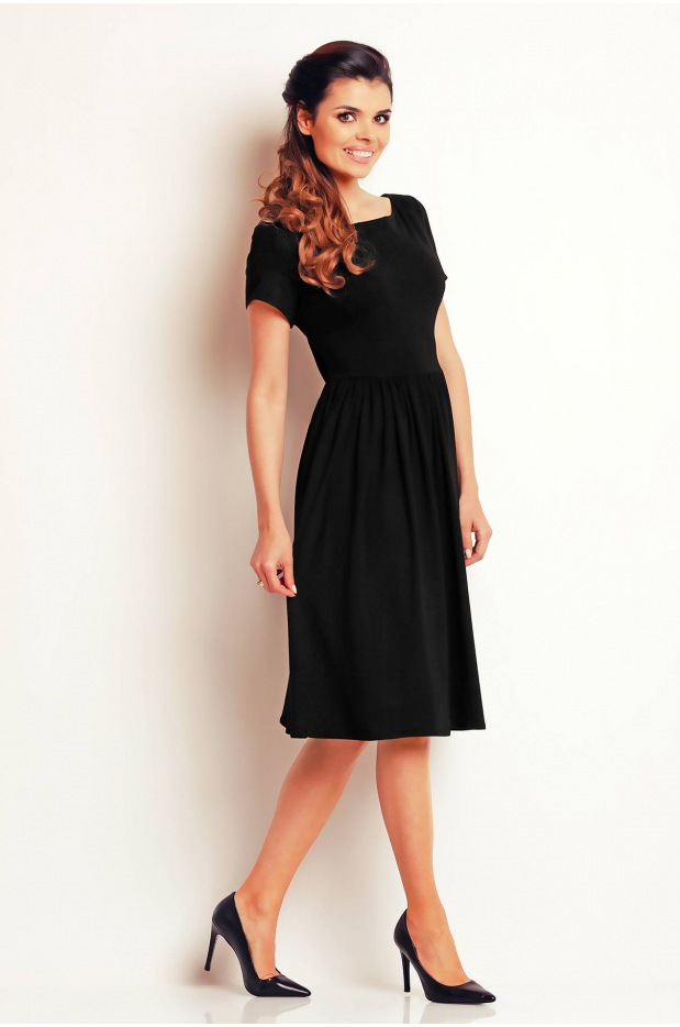 Sukienka A141 - Kolor/wzór: Czarny - tył