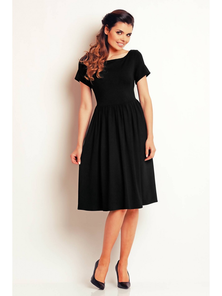 Sukienka A141 - Kolor/wzór: Czarny - przód