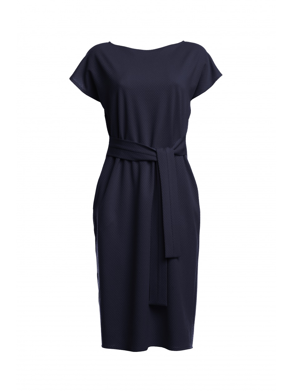 Sukienka A142 - Kolor/wzór: Granat - dół