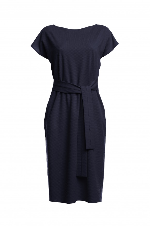 Sukienka A142 - Kolor/wzór: Granat - dół