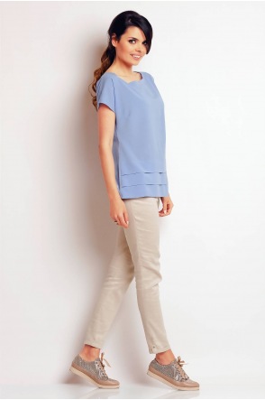 Bluzka A143 - Kolor/wzór: Jasnoniebieski