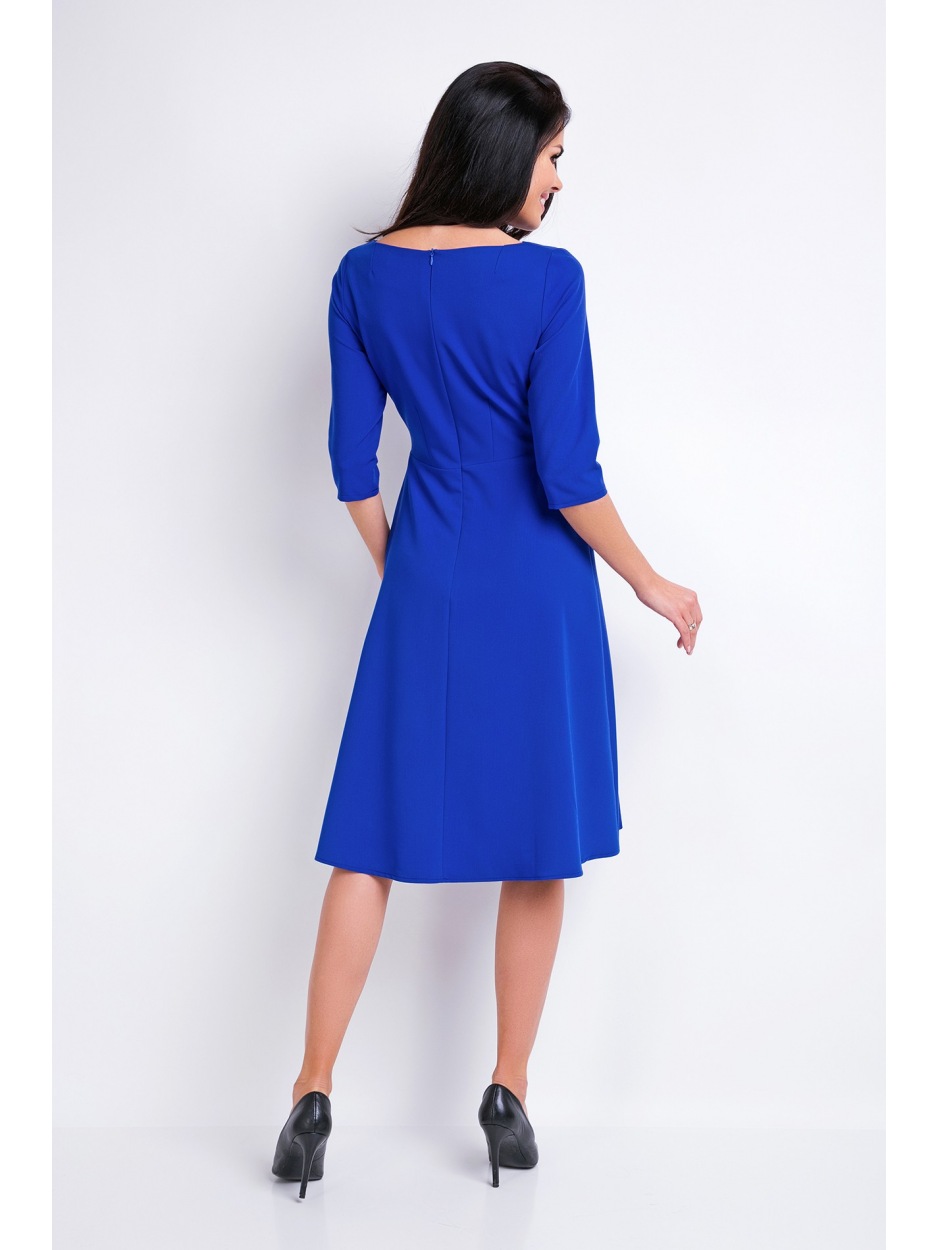Sukienka A157 - Kolor/wzór: Niebieski - bok