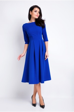 Sukienka A159 - Kolor/wzór: Niebieski