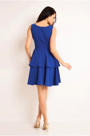 Sukienka A163 - Kolor/wzór: Niebieski