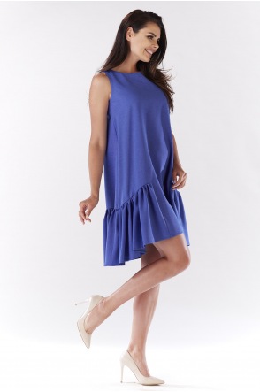 Sukienka A176 - Kolor/wzór: Niebieski