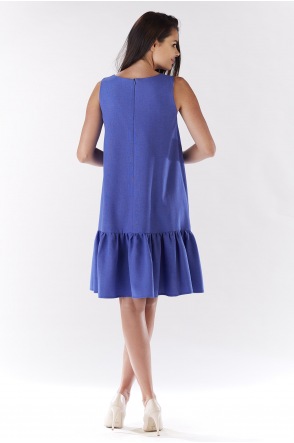 Sukienka A176 - Kolor/wzór: Niebieski