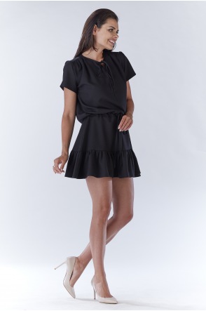 Sukienka A180 - Kolor/wzór: Czarny