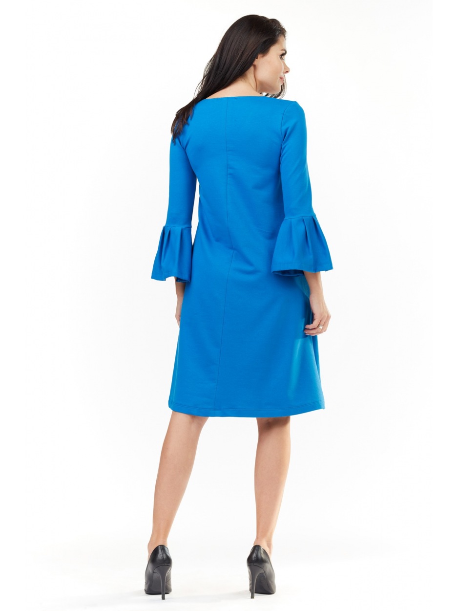 Sukienka A207 - Kolor/wzór: Niebieski - bok