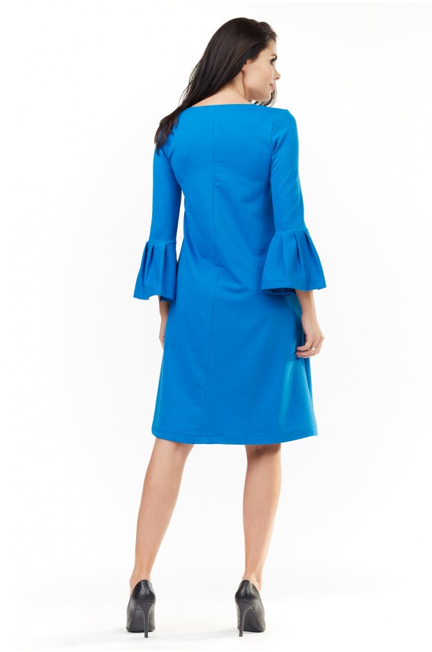 Sukienka A207 - Kolor/wzór: Niebieski - góra