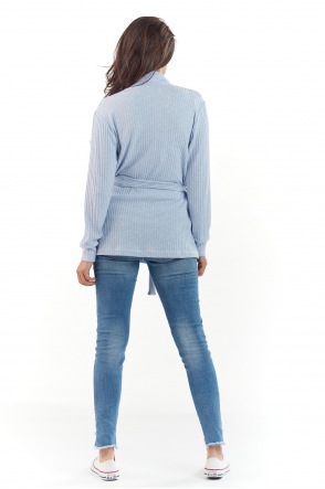 Sweter A214 - Kolor/wzór: Niebieski