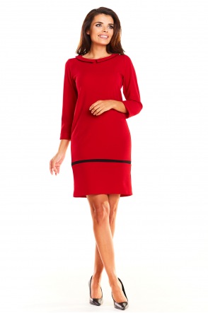 Sukienka A238 - Kolor/wzór: Czerwony