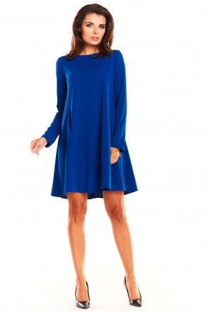 Sukienka A247 - Kolor/wzór: Niebieski