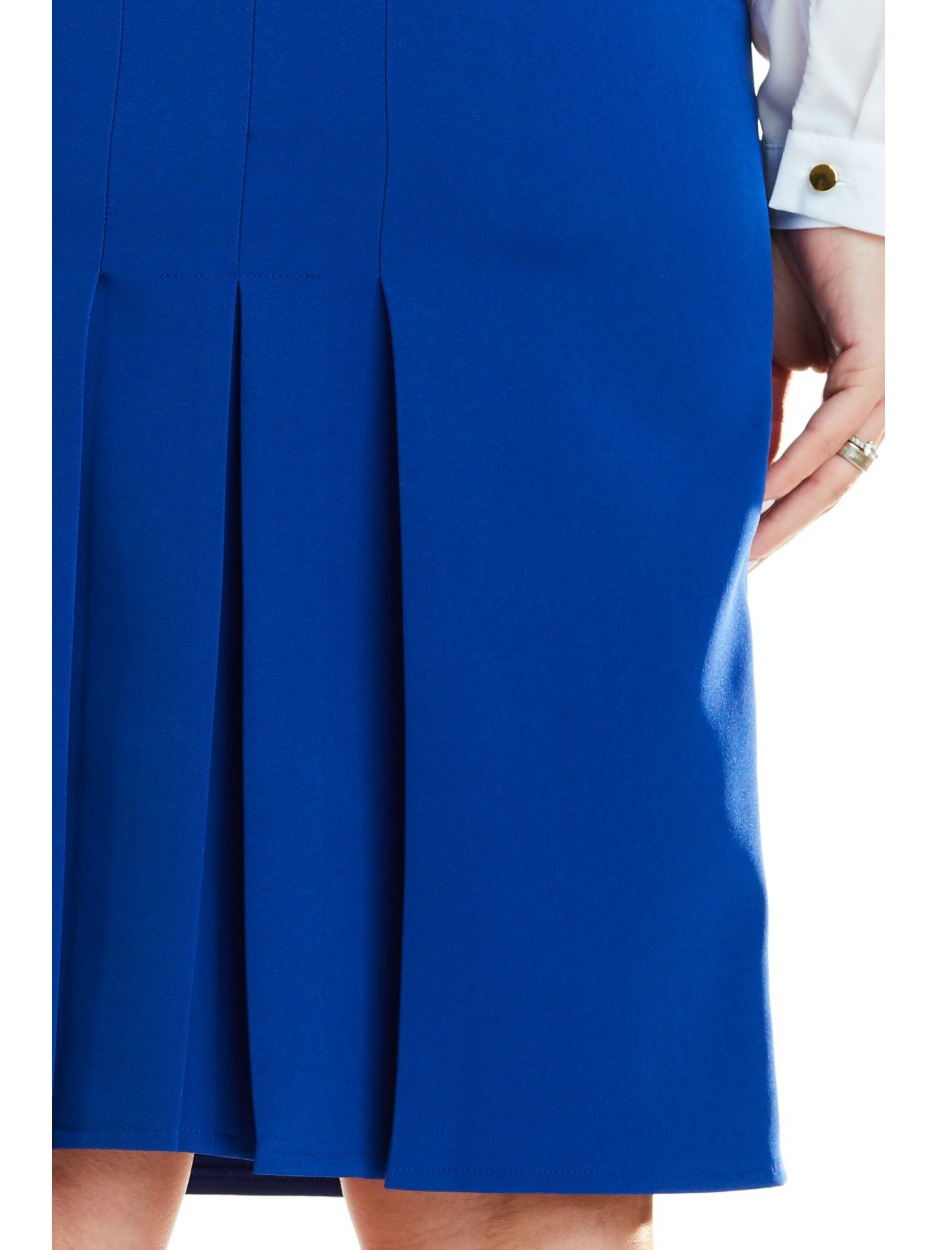 Spódnica A255 - Kolor/wzór: Niebieski - lewo