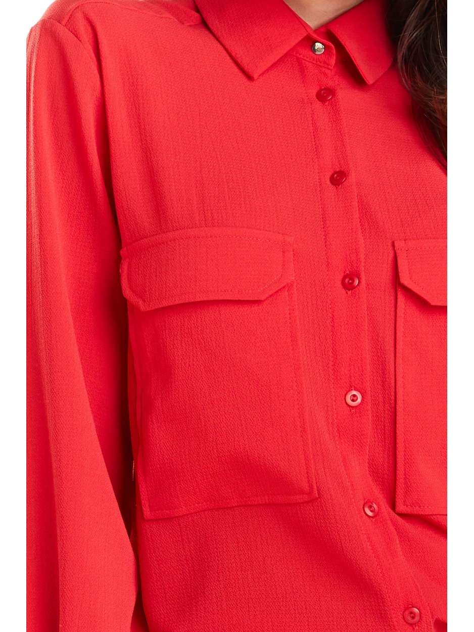 Koszula A260 - Kolor/wzór: Czerwony - prawo