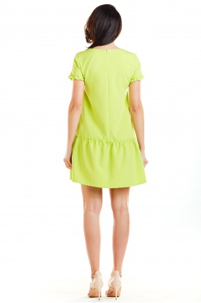 Sukienka A273 - Kolor/wzór: Limonkowy