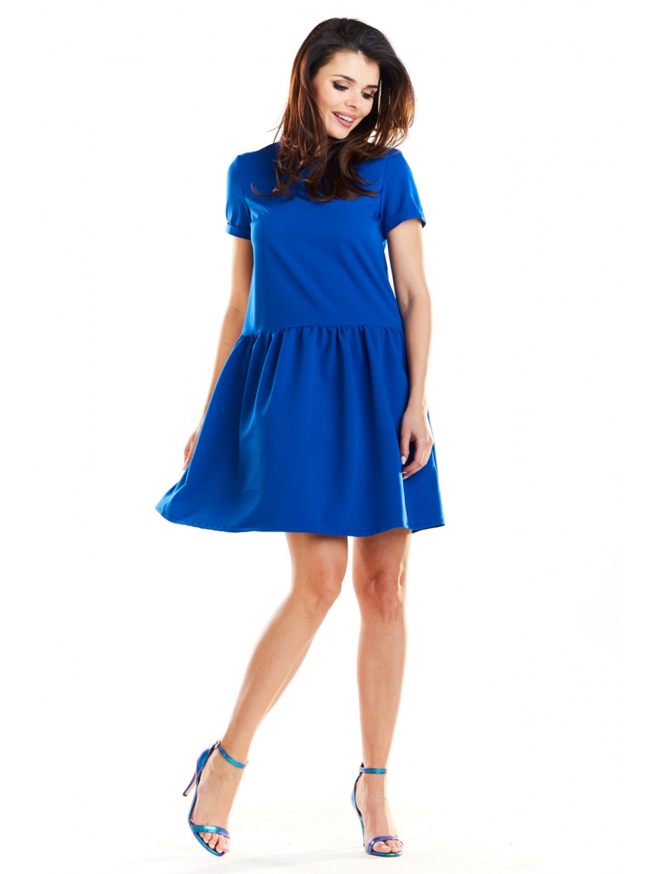 Sukienka A277 - Kolor/wzór: Niebieski - dół