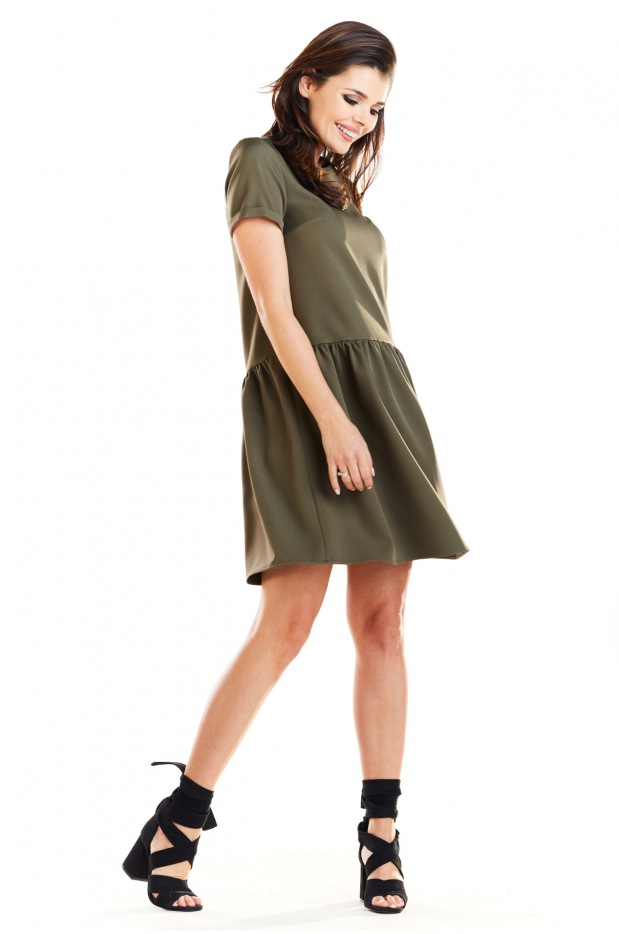Sukienka A277 - Kolor/wzór: Khaki - detal