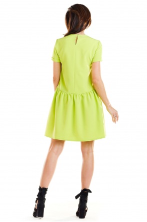Sukienka A277 - Kolor/wzór: Limonkowy