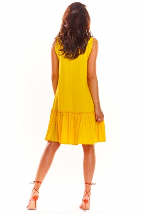 Sukienka A285 - Kolor/wzór: Żółty
