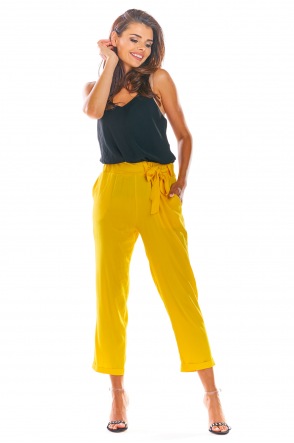 Spodnie A303 - Kolor/wzór: Żółty