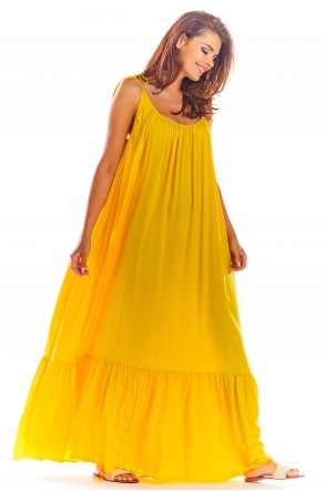 Sukienka A307 - Kolor/wzór: Żółty