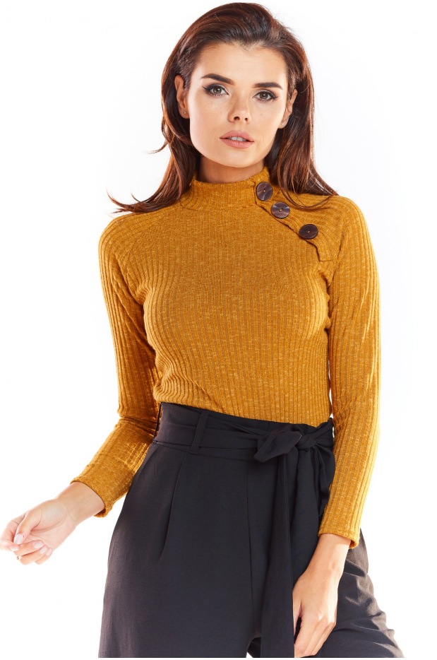 Sweter A315 - Kolor/wzór: Karmel - tył