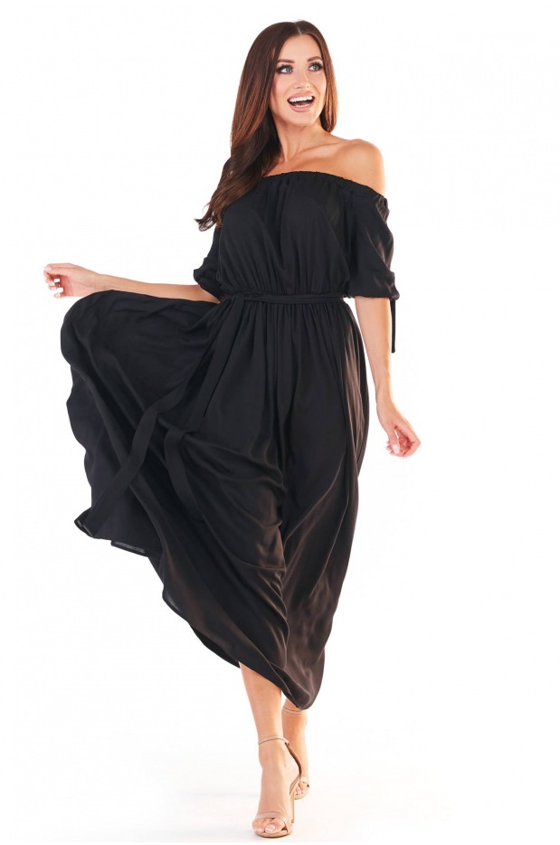 Sukienka A357 - Kolor/wzór: Czarny
