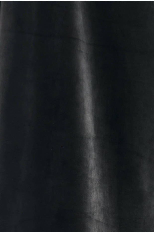 Welurowa bluza z kapturem i logo, czarna - góra