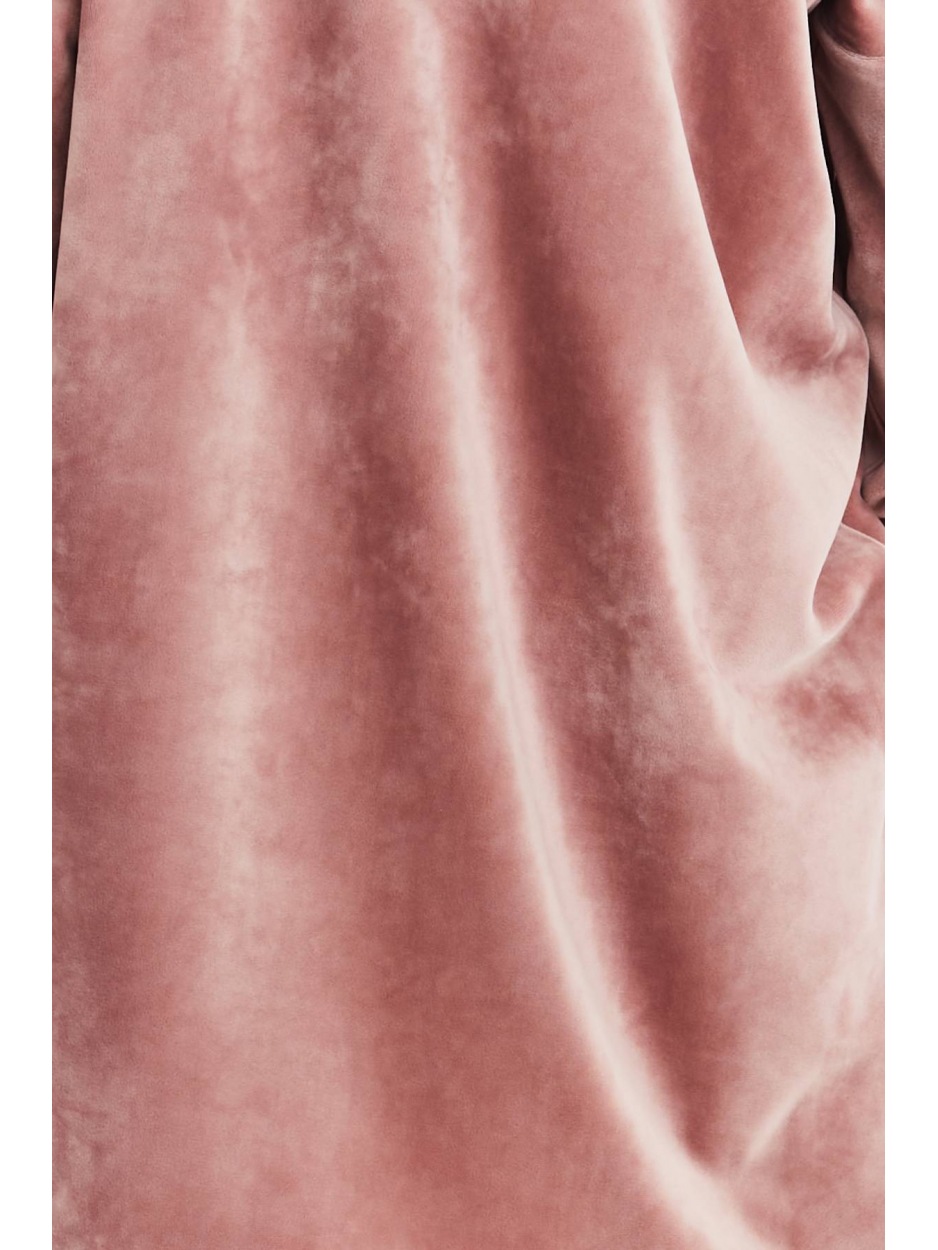 Wytworna Bluza Różowa z Miękkiego Weluru – Subtelność i Wygoda w Doskonałej Symbiozie - dół