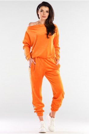 Spodnie A409 - Kolor/wzór: Pomarańcz