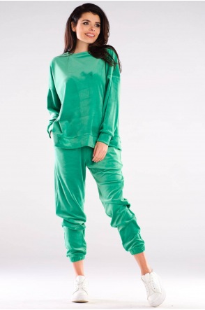 Spodnie A411 - Kolor/wzór: Zielony