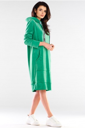 Sukienka A414 - Kolor/wzór: Zielony
