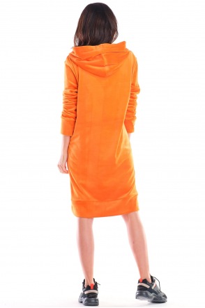 Sukienka A414 - Kolor/wzór: Pomarańcz