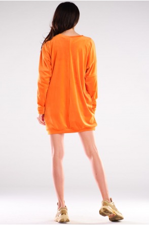 Sukienka A415 - Kolor/wzór: Pomarańcz