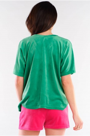 Bluzka A416 - Kolor/wzór: Zielony