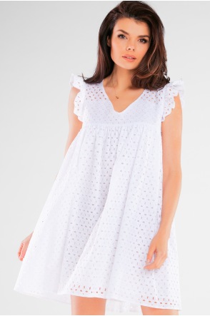 Sukienka A433 - Kolor/wzór: Biały