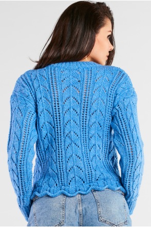 Sweter A446 - Kolor/wzór: Niebieski